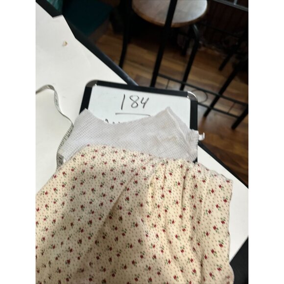 Vintage Dress Cotton Slip Floral Long Sleeve Old Time Clothing Ruffle Collar 3Y - Picture 16 of 16